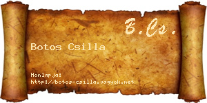 Botos Csilla névjegykártya